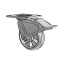 4.06109.5E5 MTG4 BRK4 LH7.25 Colson Swivel Caster