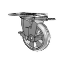 4.06109.5E5 MTG52 BRK7 LH7.25 Colson Swivel Caster