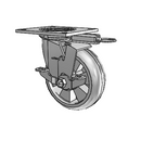 4.06109.5E5 MTG54 BRK7 LH7.25 Colson Swivel Caster