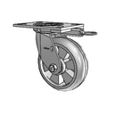 4.06109.5E9 MTG62 LH7.25 Colson Swivel Caster