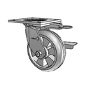4.06109.5E9 MTG64 BRK3 LH7.25 Colson Swivel Caster