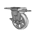 4.06109.5E9 MTG64 BRK7 LH7.25 Colson Swivel Caster