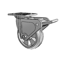 4.06109.5F5 BRK2 LH7.25 Colson Swivel Caster