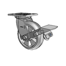 4.06109.5F9 BRK1 LH7.25 Colson Swivel Caster