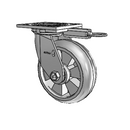 4.06109.5F9 MTG61 LH7.25 Colson Swivel Caster