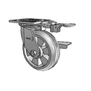 4.06109.5F9 MTG81 BRK3 LH7.25 Colson Swivel Caster