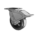 4.06109.641.7 BRK4 LH7.25 Colson Swivel Caster
