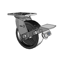4.06109.831 BRK1 LH7.25 Colson Swivel Caster
