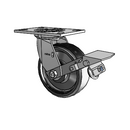 4.06109.831 EN MTG2 BRK1 LH7.25 Colson Swivel Caster