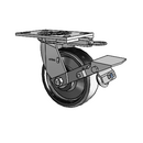 4.06109.831 EN MTG62 BRK1 LH7.25 Colson Swivel Caster