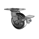 4.06109.839 EN MTG2 BRK1 SEAL LH7.25 Colson Swivel Caster