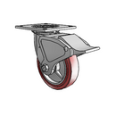 4.06109.911 MTG4 BRK4 Colson Swivel Caster