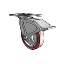 4.06109.915 MTG2 BRK4 Colson Swivel Caster