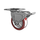 4.06109.921 MTG4 BRK2 LH7.25 Colson Swivel Caster