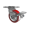 4.06109.925 MTG2 BRK1 LH7.25 Colson Swivel Caster