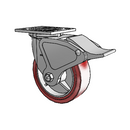 4.06109.929 BRK4 LH7.25 Colson Swivel Caster