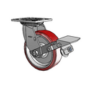 4.06109.931 BRK1 SEAL Colson Swivel Caster