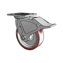 4.06109.931 BRK4 LH7.25 Colson Swivel Caster
