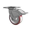 4.06109.931 MTG4 BRK4 Colson Swivel Caster