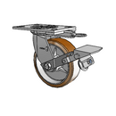 4.06109.939.3 MTG62 BRK1 LH7.25 Colson Swivel Caster