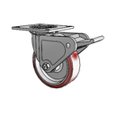4.06109.939 MTG4 BRK2 LH7.25 Colson Swivel Caster