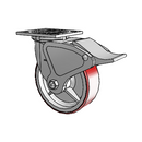 4.06109.941.7 BRK4 LH7.25 Colson Swivel Caster