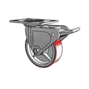 4.06109.941.7 MTG2 BRK2 LH7.25 Colson Swivel Caster