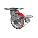 4.06109.945.7 MTG4 BRK1 SEAL Colson Swivel Caster