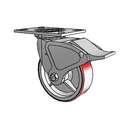 4.06109.949.7 MTG2 BRK4 Colson Swivel Caster