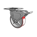 4.06109.949.7 MTG4 BRK2 LH7.25 Colson Swivel Caster