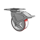 4.06109.949.7 MTG4 BRK4 Colson Swivel Caster