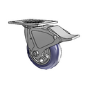 4.06109.96TF MTG4 BRK4 LH7.25 Colson Swivel Caster