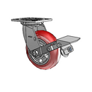 4.06109.96TS BRK1 Colson Swivel Caster