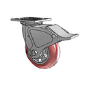4.06109.96TS BRK4 Colson Swivel Caster