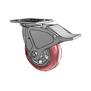4.06109.96TS BRK4 LH7.25 Colson Swivel Caster