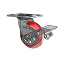 4.06109.96TS MTG2 BRK1 SEAL LH7.25 Colson Swivel Caster