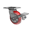 4.06109.96TS MTG4 BRK1 SEAL LH7.25 Colson Swivel Caster