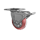 4.06109.96TS MTG4 BRK2 LH7.25 Colson Swivel Caster