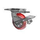 4.06109.96TS MTG52 BRK1 LH7.25 Colson Swivel Caster