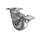 4.06189.4E1 BRK1 EL TG1 Colson Kingpinless Swivel Caster