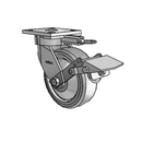 4.06189.4F5 MTG61 BRK1 EL TG1 Colson Kingpinless Swivel Caster