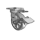 4.06189.4F9 MTG61 BRK1 Colson Kingpinless Swivel Caster