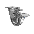 4.06189.4P5 MTG61 BRK1 EL Colson Kingpinless Swivel Caster