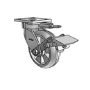 4.06189.5F1 MTG61 BRK1 EL Colson Kingpinless Swivel Caster