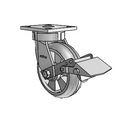 4.06189.5F5 BRK1 Colson Kingpinless Swivel Caster