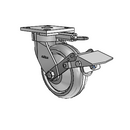 4.06189.5F5 MTG61 BRK1 EL TG1 Colson Kingpinless Swivel Caster