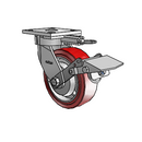 4.06189.925 MTG61 BRK1 EL TG1 Colson Kingpinless Swivel Caster