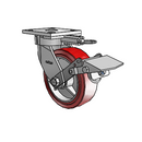 4.06189.929 MTG61 BRK1 EL Colson Kingpinless Swivel Caster