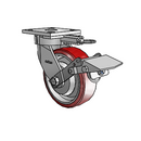 4.06189.939 MTG61 BRK1 EL TG1 Colson Kingpinless Swivel Caster