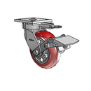 4.06189.96TS MTG61 BRK1 EL Colson Kingpinless Swivel Caster